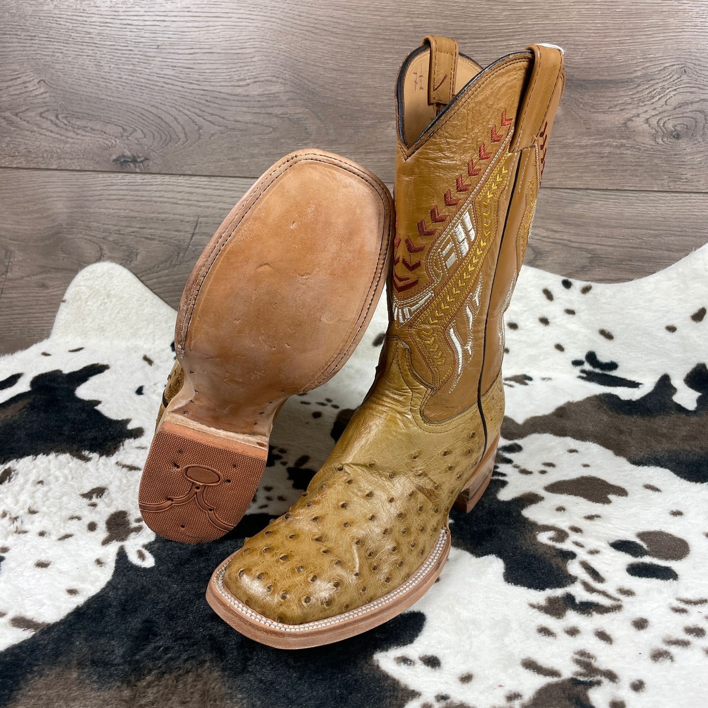 Golden Tan Genuine Exotic Skin Pull On Boots