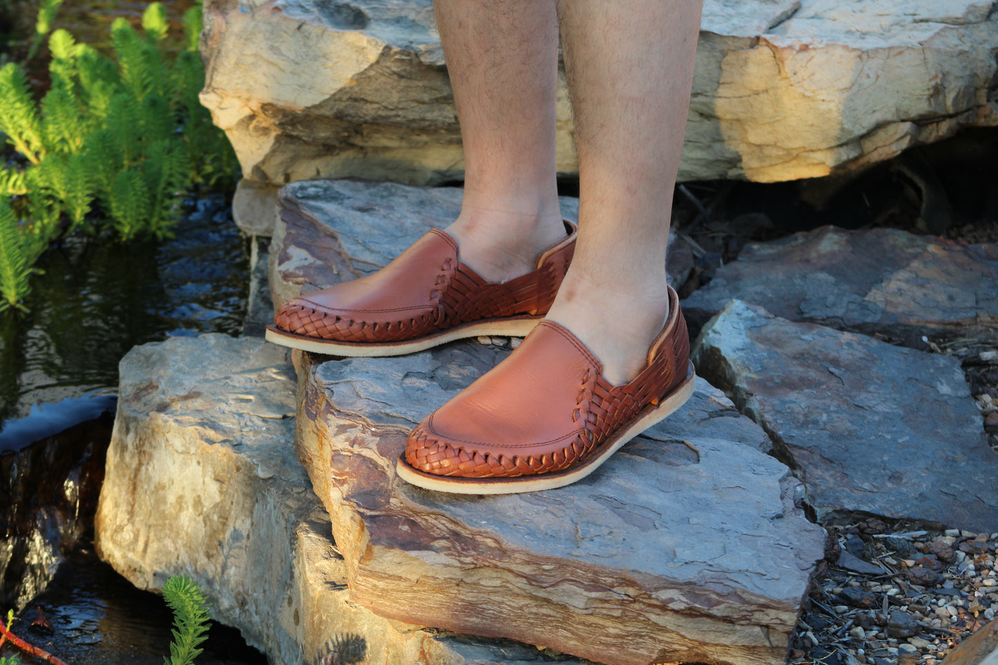 Mexican Leather Sandal. Mexican Huarache. Solid Color Sandal.