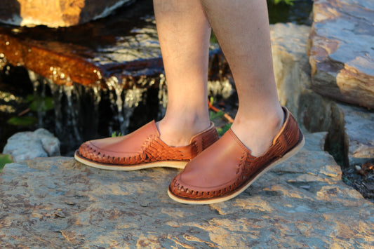 Mexican Leather Sandal. Mexican Huarache. Solid Color Sandal.