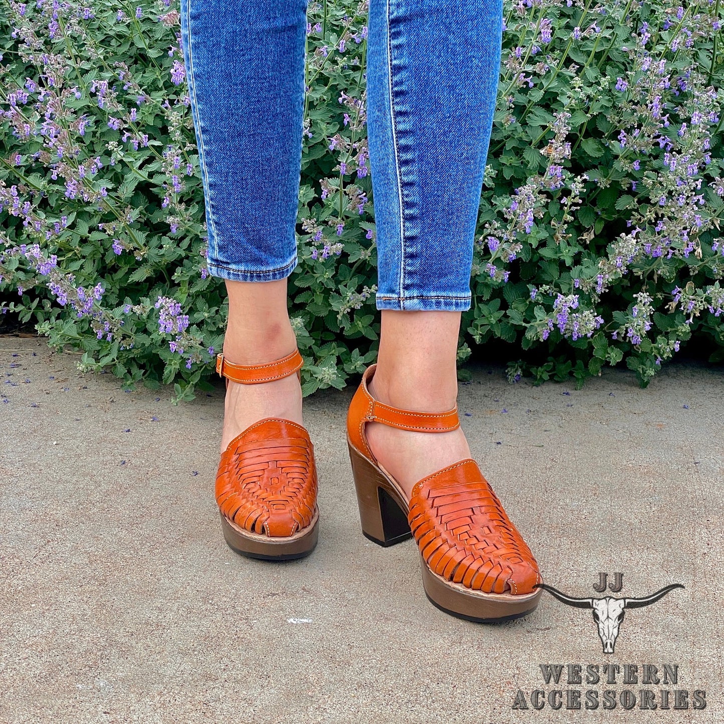 Huaraches Mexicanos Tacon Encorrellados Woven Leather Heel Summer Sandals