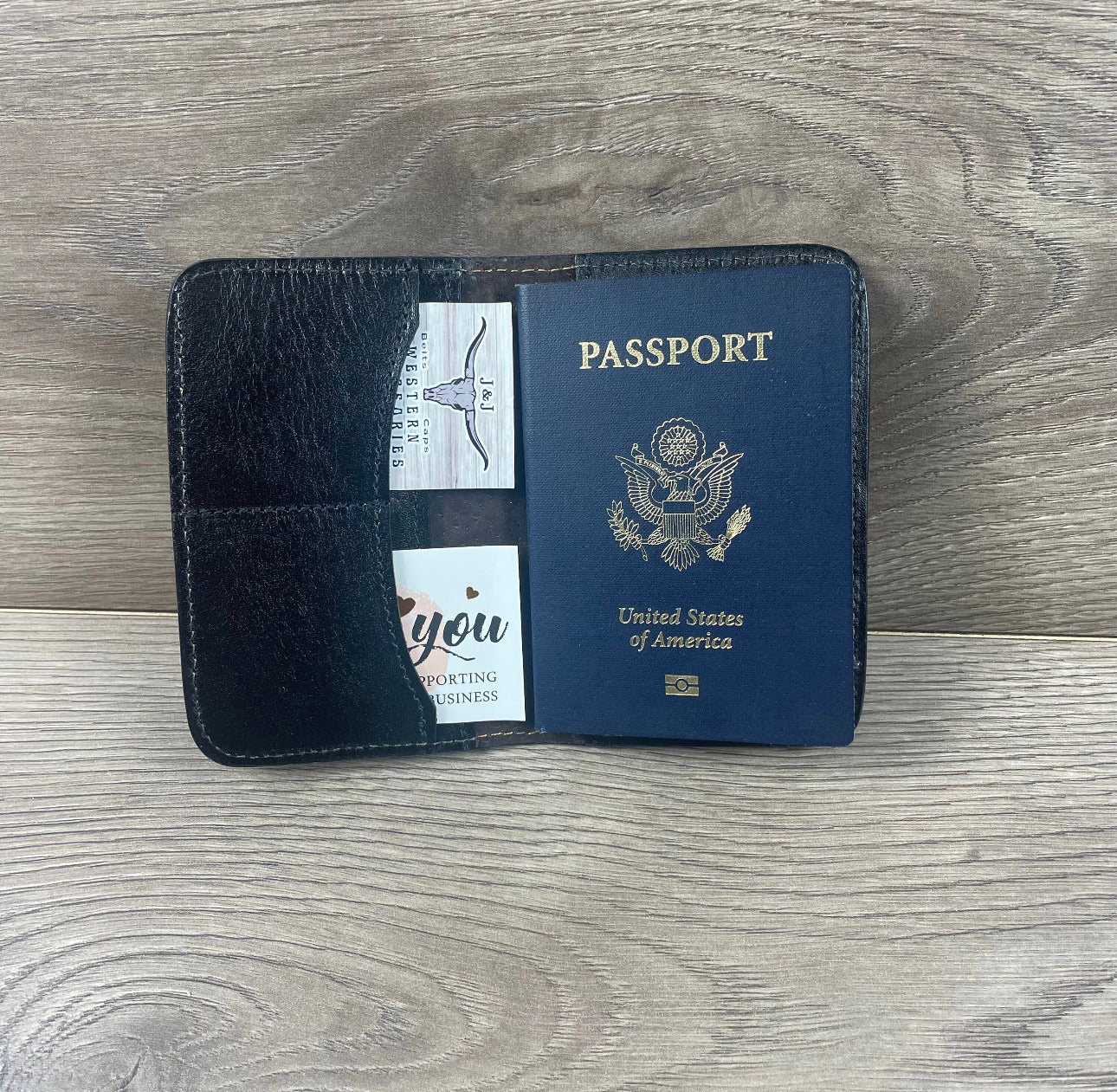 Handmade Hand Tooled Leather Passport Cover / Holder Book / Freedom Eagle, Portada de Pasaporte Aguila