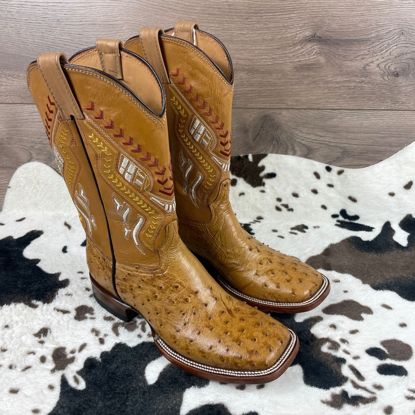 Golden Tan Genuine  Exotic Skin Pull On Boots
