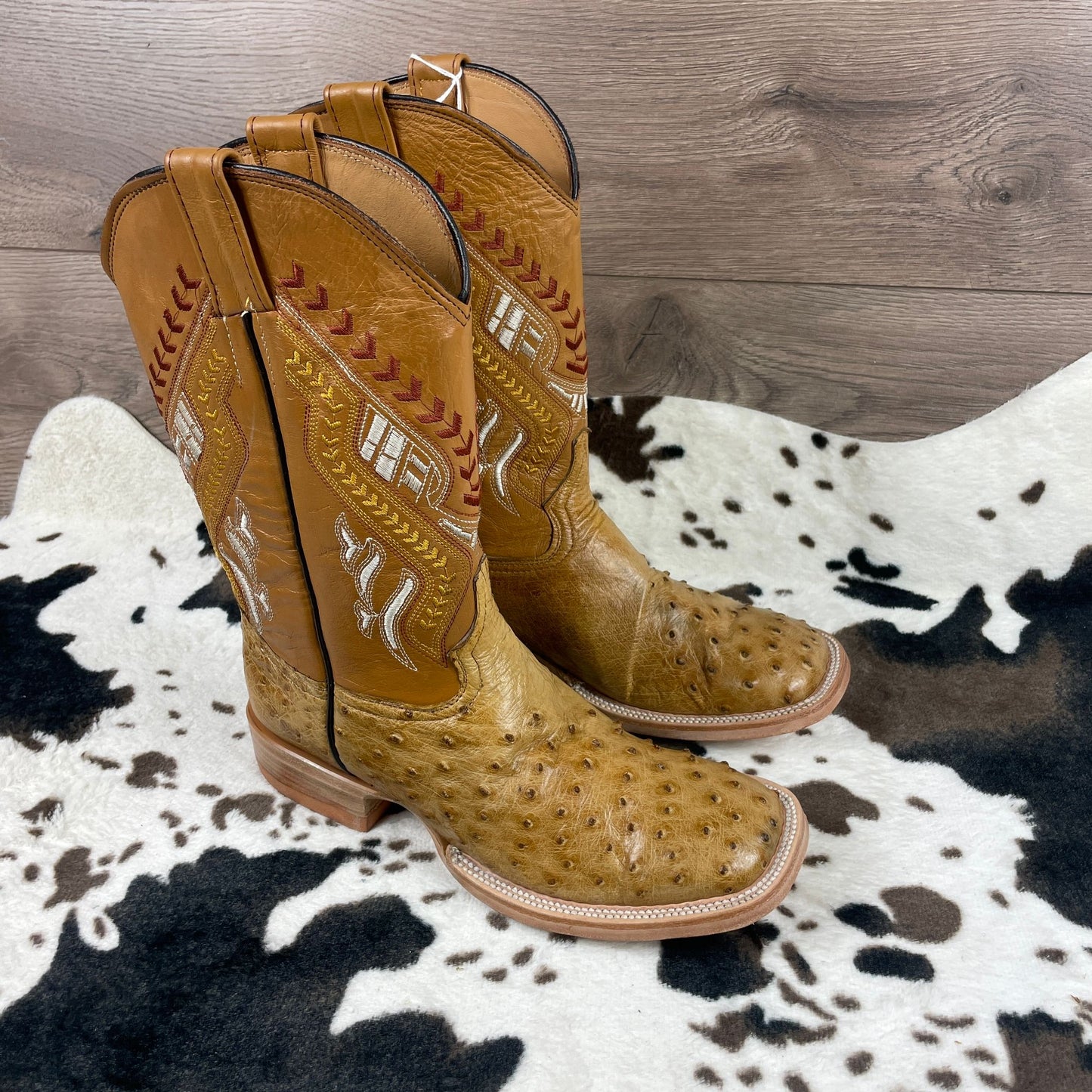 Golden Tan Genuine  Exotic Skin Pull On Boots
