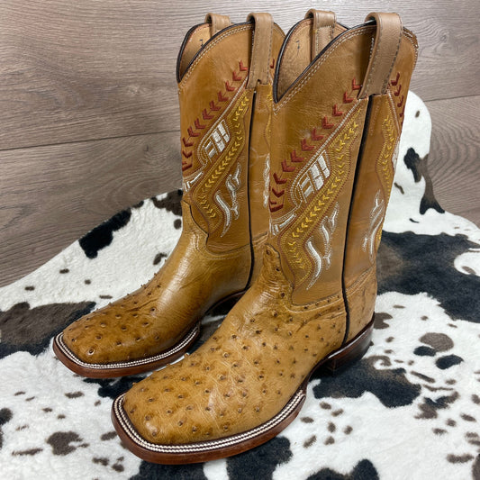 Golden Tan Genuine  Exotic Skin Pull On Boots