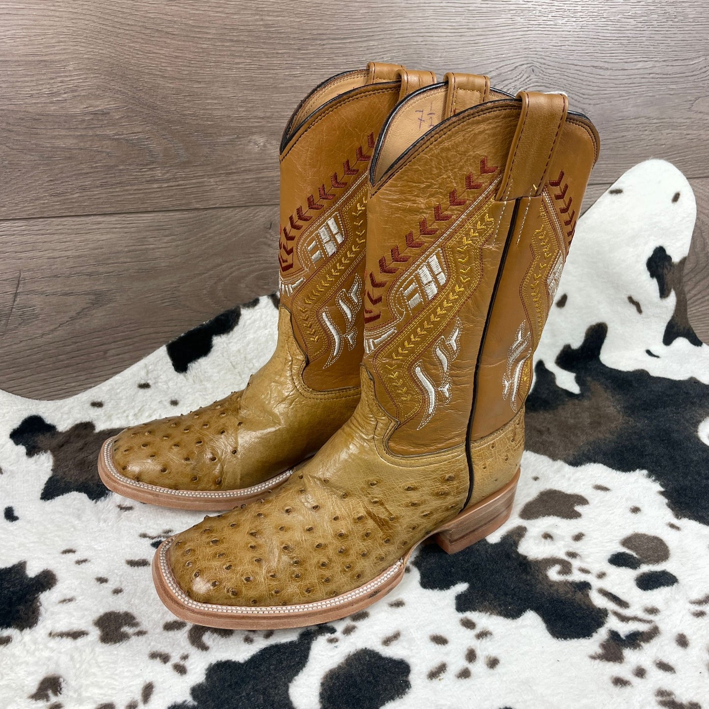 Golden Tan Genuine  Exotic Skin Pull On Boots