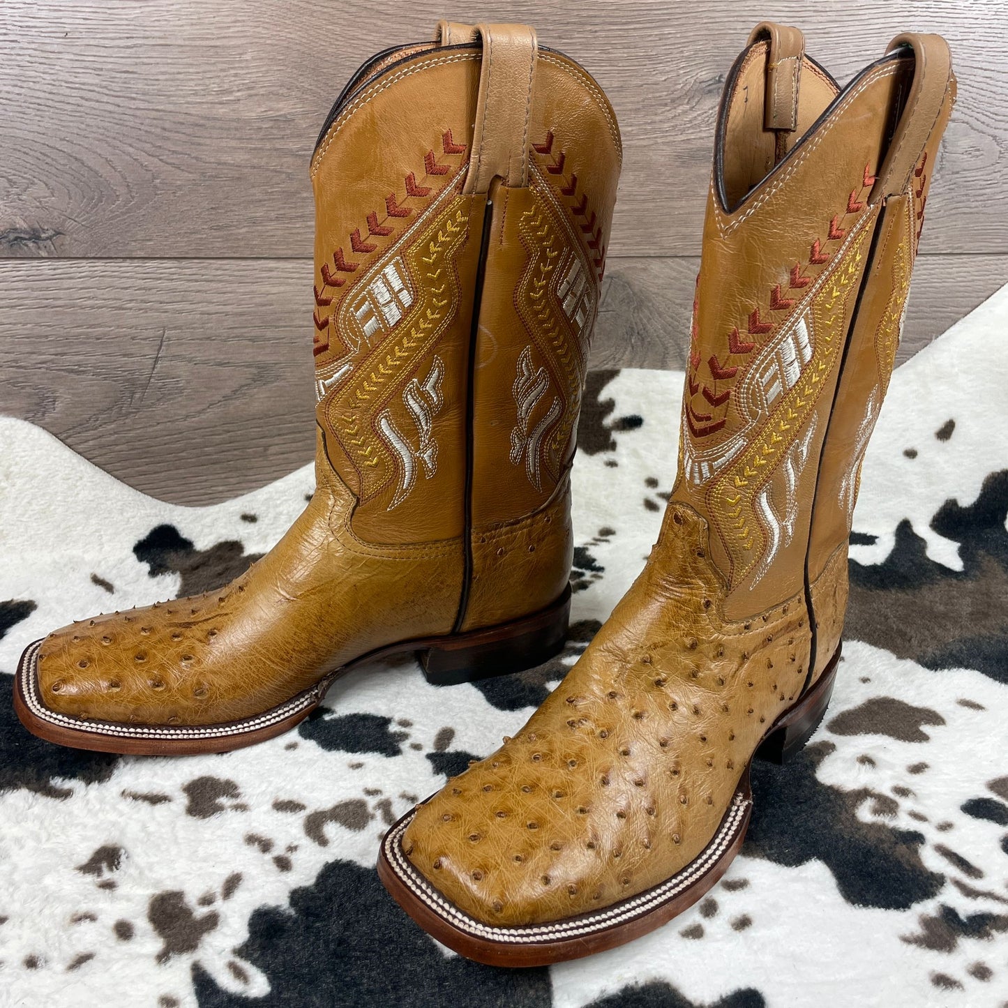 Golden Tan Genuine  Exotic Skin Pull On Boots