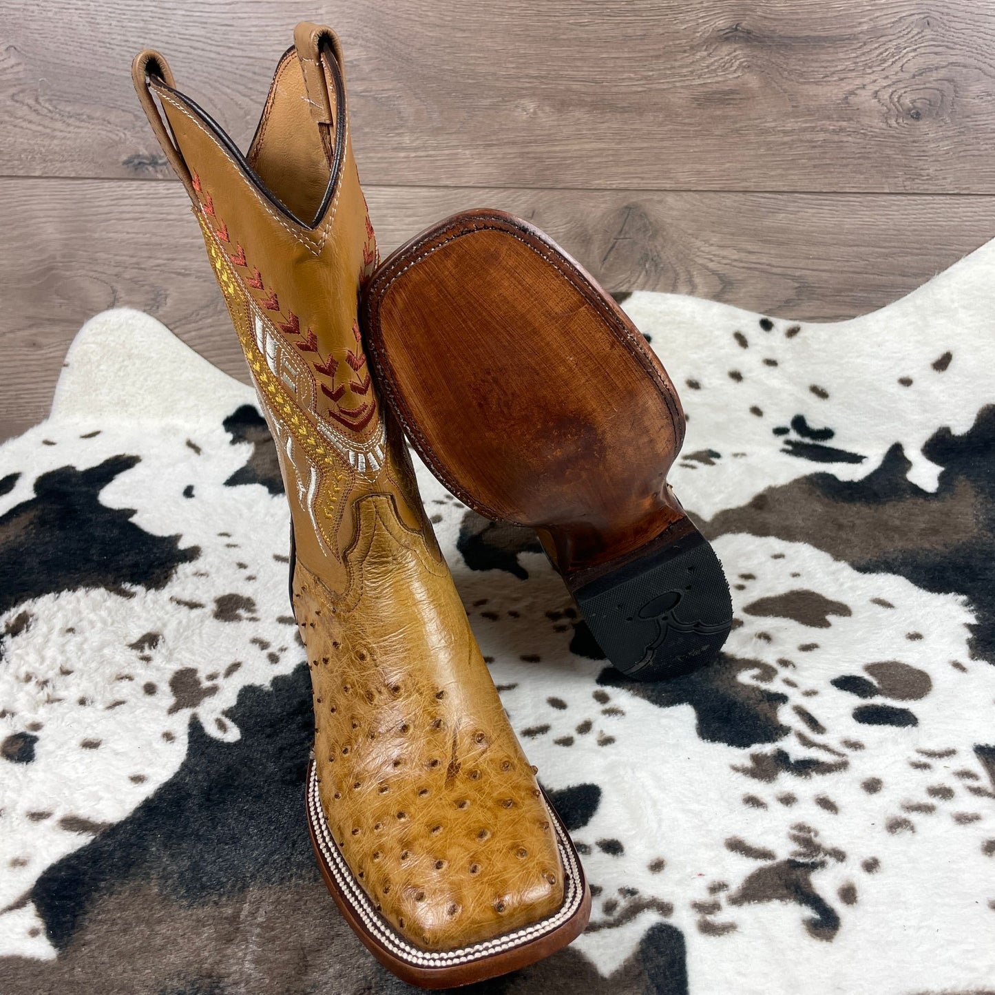 Golden Tan Genuine  Exotic Skin Pull On Boots